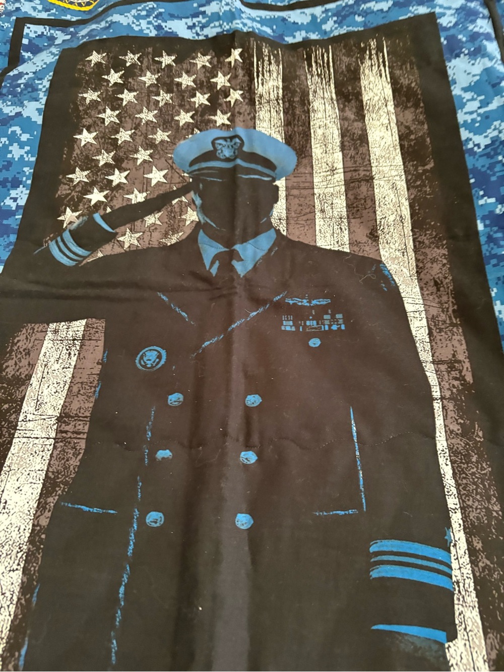 Navy Tribute Blue Patriotic  Quilt - Picture 2 of 7